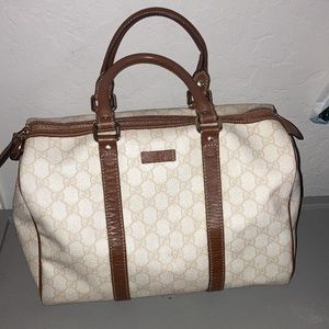 Gucci Joy Boston Bag Purse Ivory White Medium